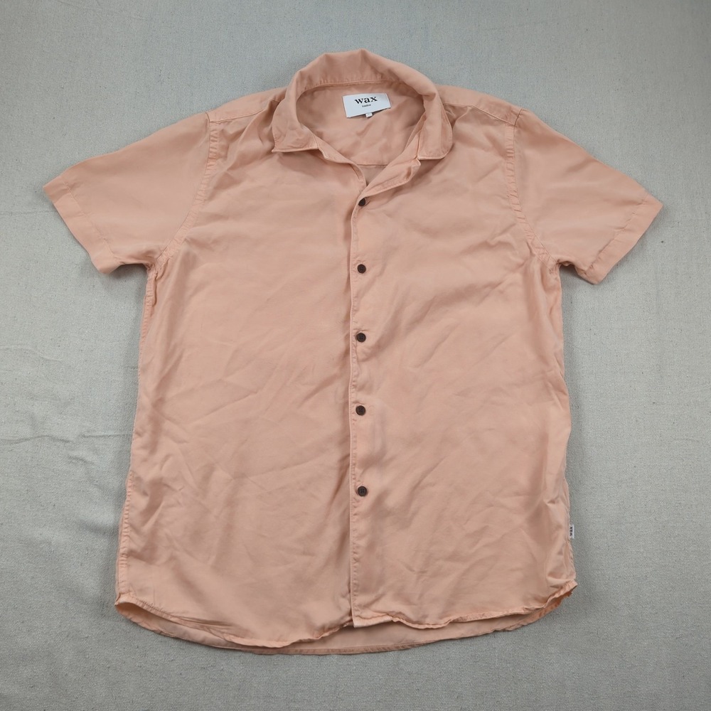 Wax London Shirt Mens Medium Peach Casual Camp Collar Resort‎